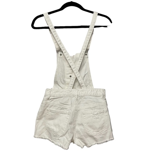 NWT! Pacsun Overall White Denim Short Size 25 - Picture 2 of 9